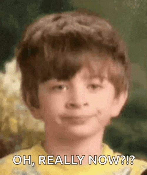 Oh Really Now Blinking Boy GIF