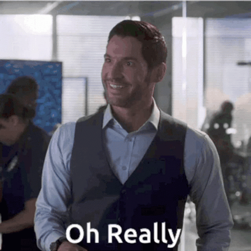 Oh Really Tom Ellis Lucifer GIF
