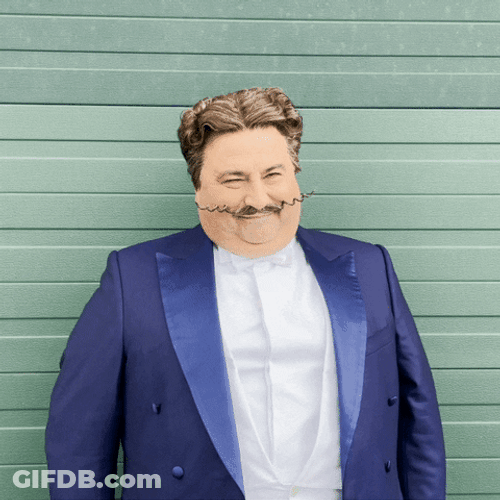 Oh Stop It You Man With Curly Mustache GIF