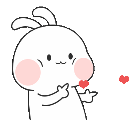 Oh You Finger Guns Heart Rabbit GIF