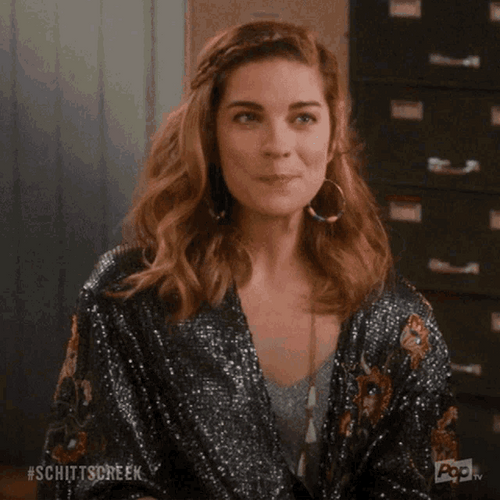 Oh You Flattered Hair Touch Alexis Rose GIF