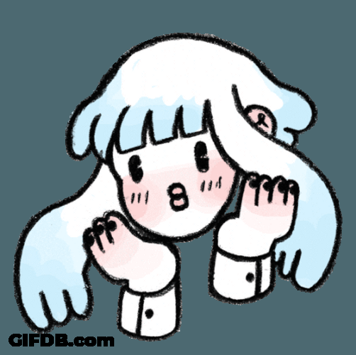 Oh You Shy Cute Doodle Girl GIF
