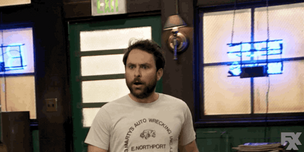 Ohhh Angry Shocked Charlie Kelly GIF