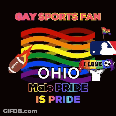 Ohio Male Pride Poster For Gay Sports Fans GIF