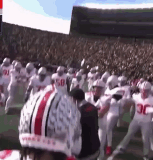 Ohio State Buckeyes Football Team And Coach GIF