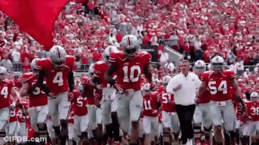 Ohio State Buckeyes Football Team Running GIF