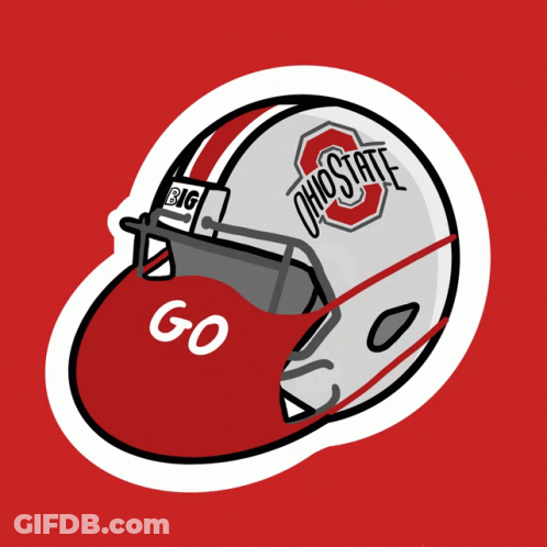 Ohio State Football Helmet With Mask GIF