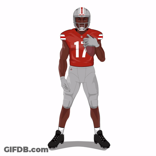 Ohio State Football Player Holding Football GIF