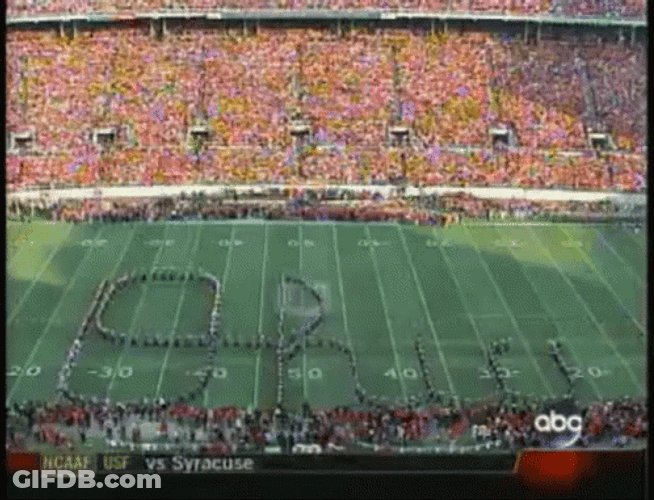Ohio State Marching Band Distant View GIF
