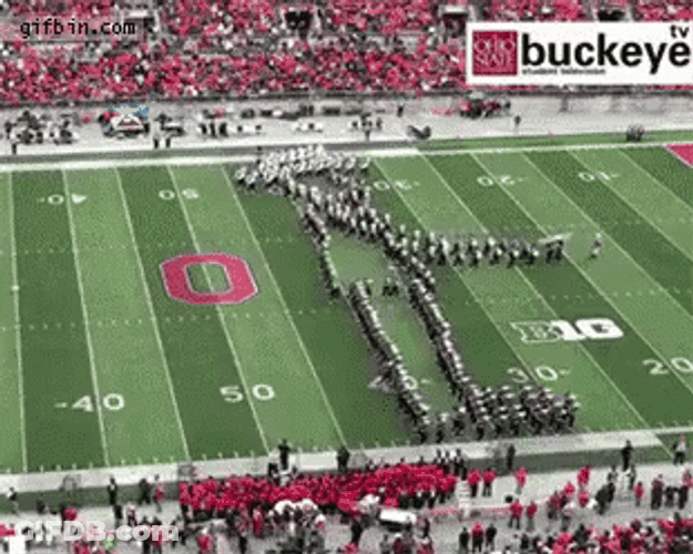 Ohio State Marching Band Forming Michael Jackson GIF