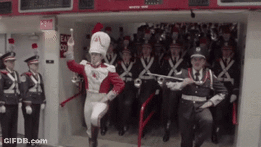 Ohio State Marching Band Making Entrance GIF