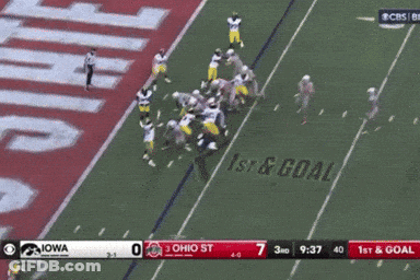 Ohio State Vs Iowa Football On CBS GIF