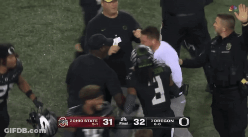 Ohio State Vs Oregon 31-32 Football Game GIF