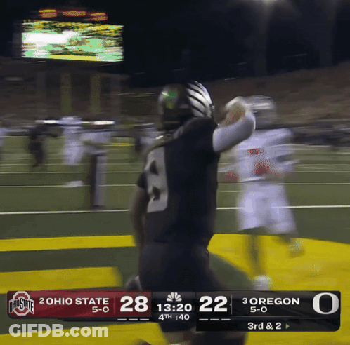 Ohio State Vs Oregon Football 28-22 GIF