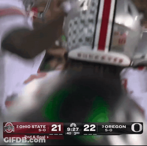Ohio State Vs Oregon Scoreboard 21-22 GIF