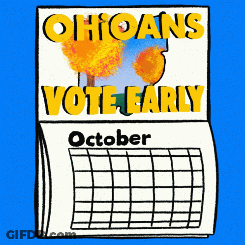 Ohioans Vote Early Poster With Calendar GIF