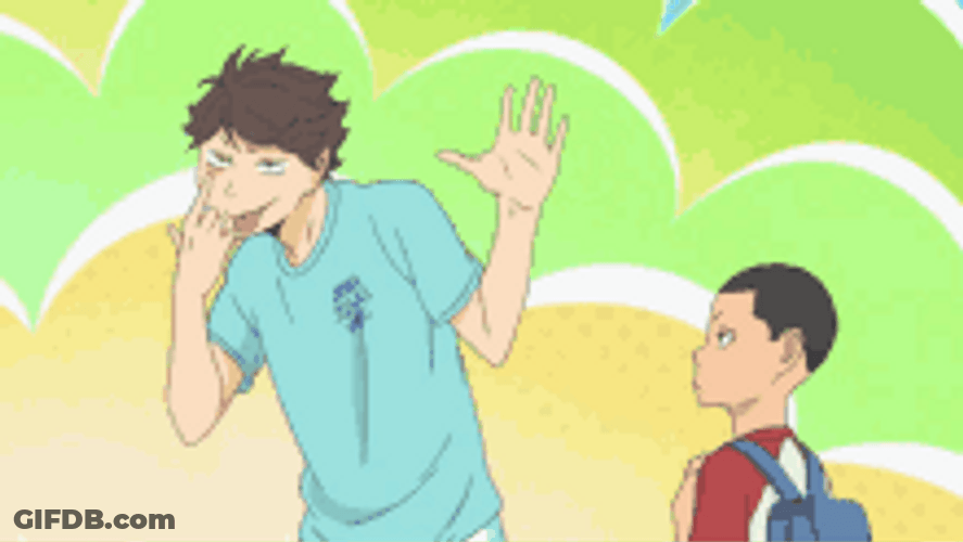 Oikawa Teasing Baka Kageyama GIF