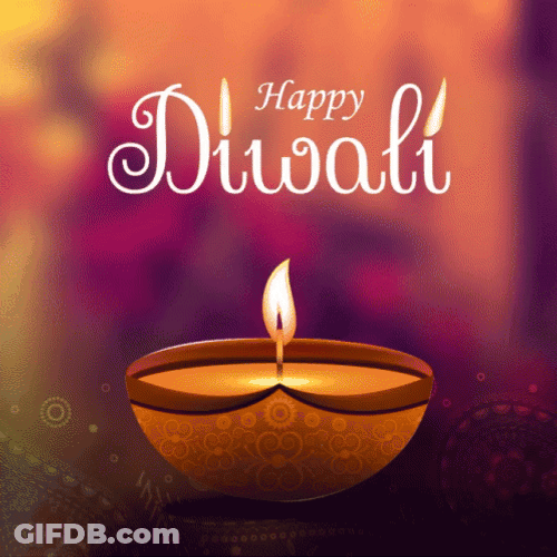 Oil Lamp Under Happy Diwali GIF