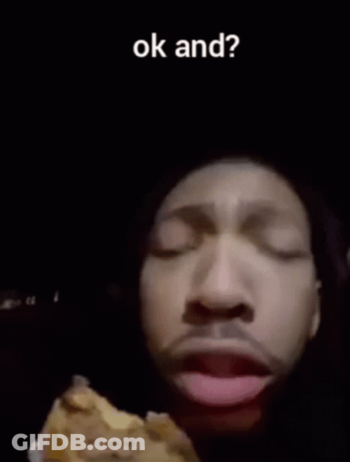 Ok And Man Eating Burger GIF