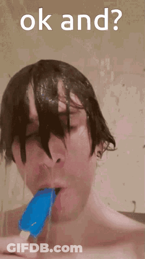 Ok And Meme Xqc Showering Eating Ice Pop GIF