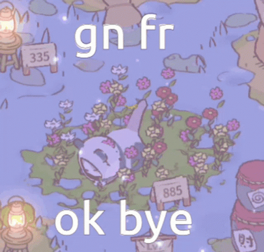 Ok Bye Aesthetic Cat Garden Meme GIF