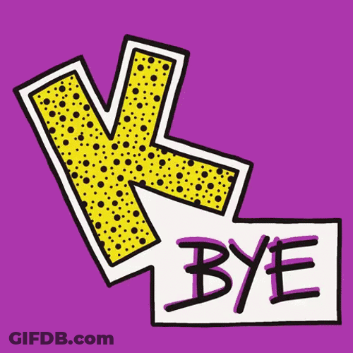 Ok Bye Animated Punk Text GIF