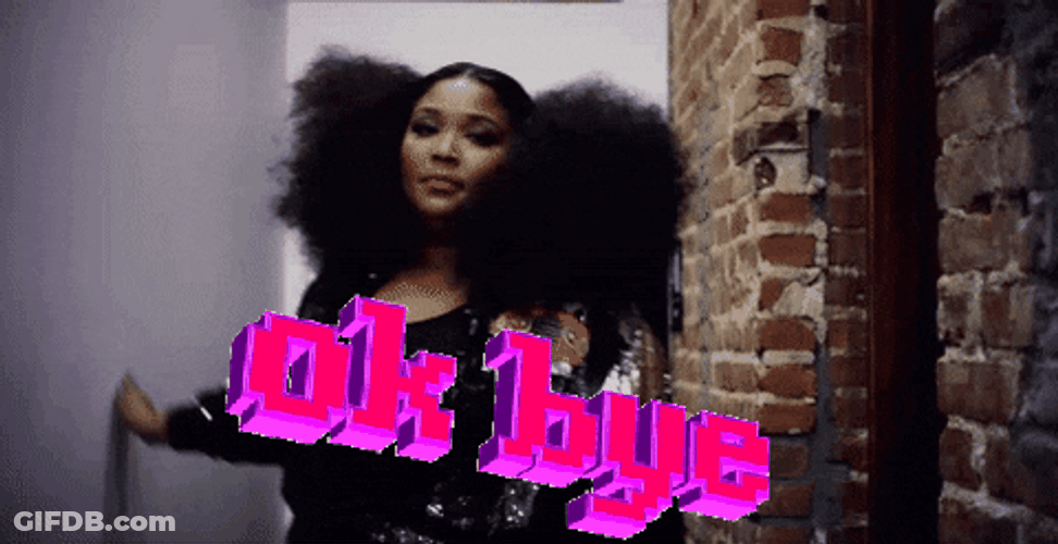 Ok Bye Pixel Animated Text GIF