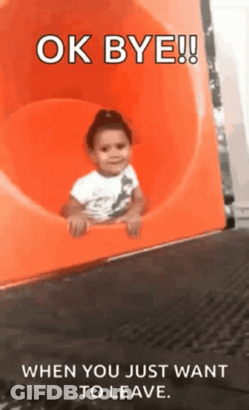 Ok Bye Wave Kid Slide GIF