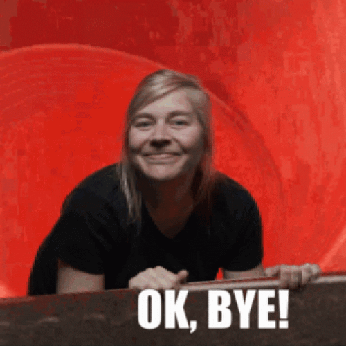 Ok Bye Wave Slide Christine StoryMe GIF
