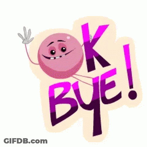 Ok Bye Waving Stick Animated Art GIF