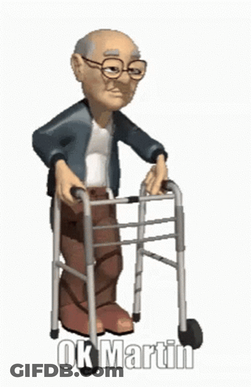 Ok Martin Old Man Walking GIF