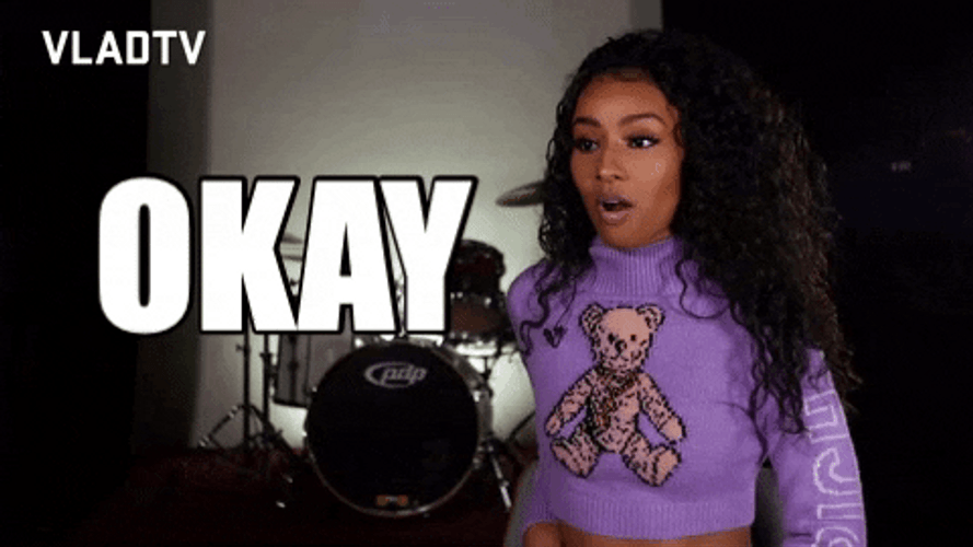 Ok Ok Rubi Rose Purple Sweater VladTV GIF