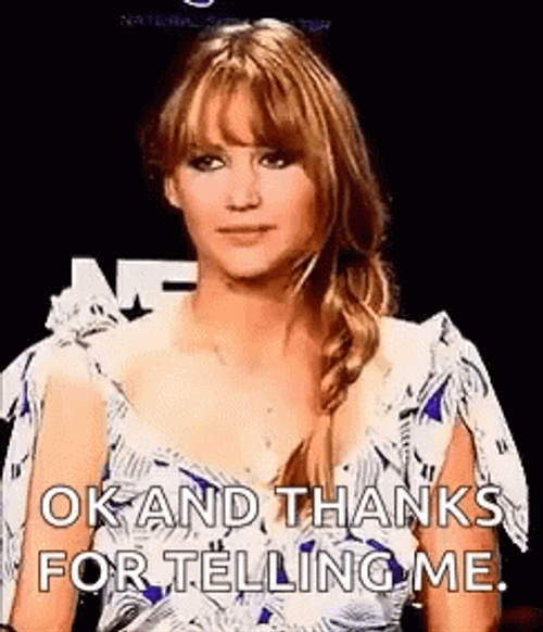 Ok Thanks Jennifer Lawrence GIF