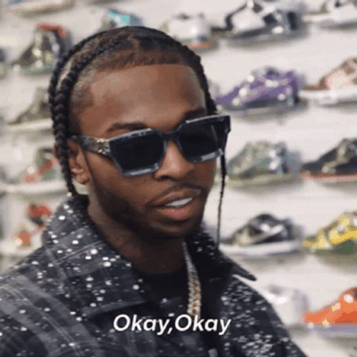 Okay Pop Smoke Wearing Sunglasses GIF