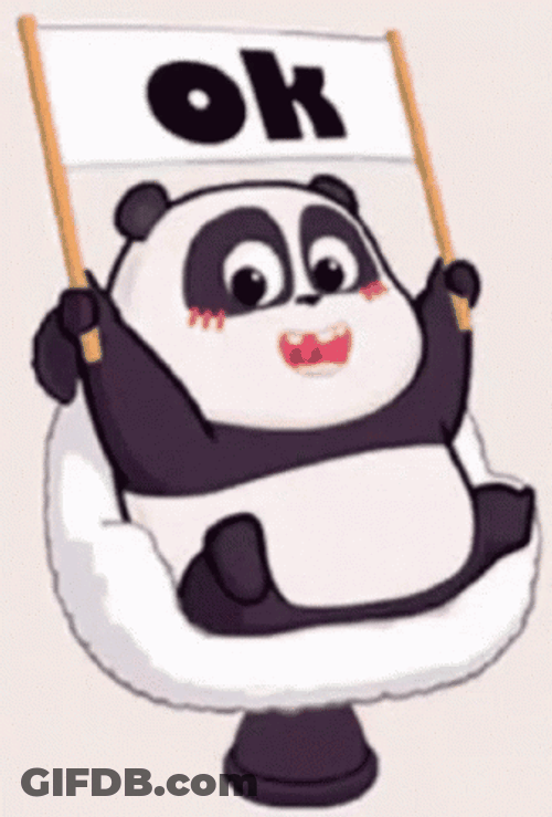 Okay Sure Spinning Panda GIF