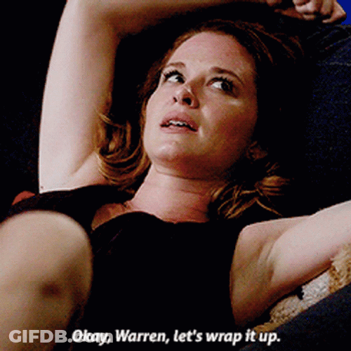 Okay Warren Lets Wrap It Up GIF