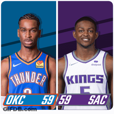 OKC And Kings Basketball Players GIF