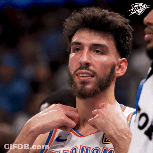 OKC Thunder Chet Holmgren Sweaty GIF
