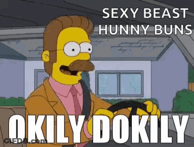 Okily Dokily Ned Flanders Sexy Beast Hunny Buns GIF