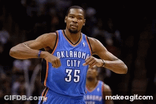 Oklahoma City Basketball Player Number 35 GIF