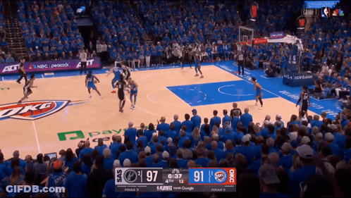 Oklahoma City Thunder Basketball Game Crowd GIF