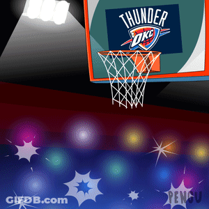 Oklahoma City Thunder Basketball Hoop GIF