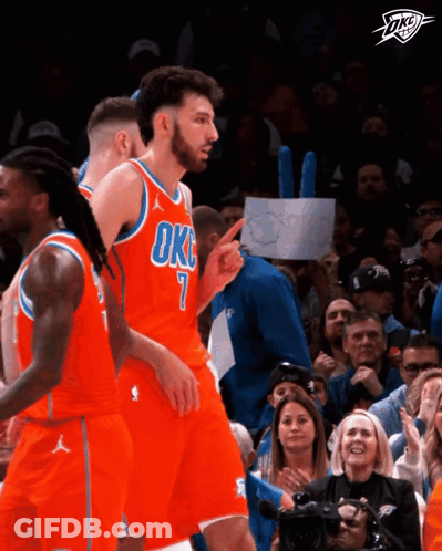 Oklahoma City Thunder Player Number 7 Giving Peace Sign GIF