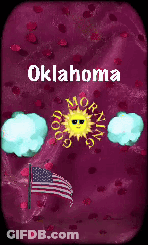 Oklahoma Good Morning On Purple Background GIF