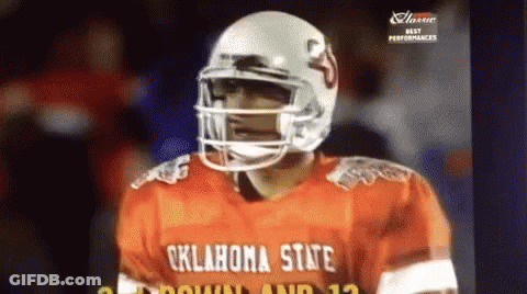 Oklahoma State Football Player On Screen GIF