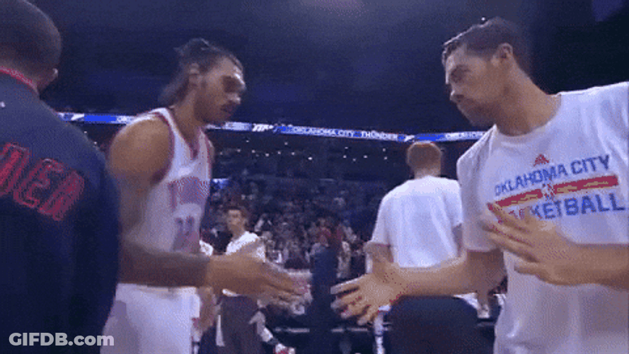 Oklahoma Thunder Buddy Hand Shake GIF
