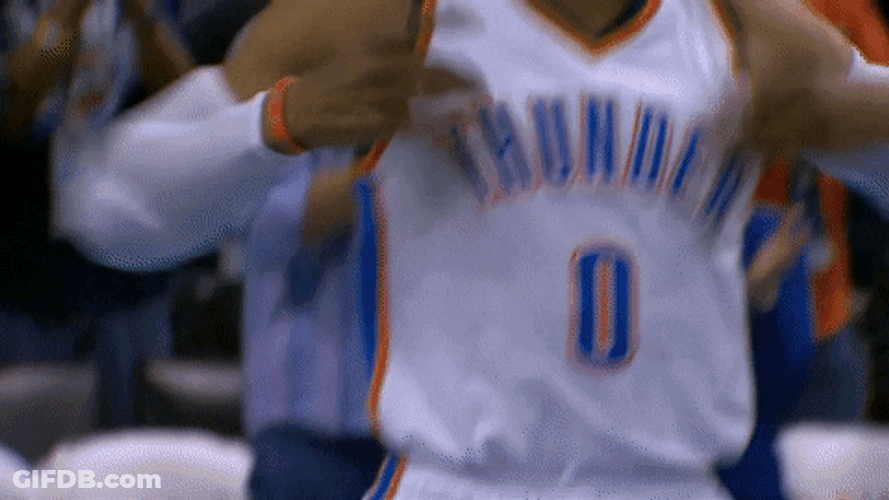 Oklahoma Thunder Buddy Russell Westbrook All Out Energy GIF