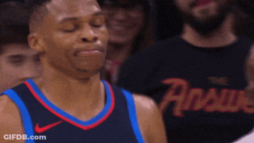 Oklahoma Thunder Buddy Russell Westbrook Bad Mood GIF