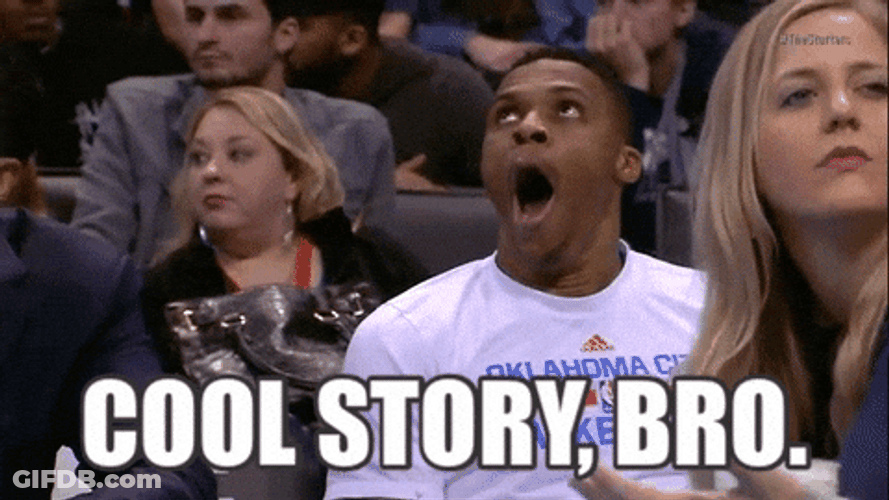 Oklahoma Thunder Buddy Russell Westbrook Cool Story Bro GIF