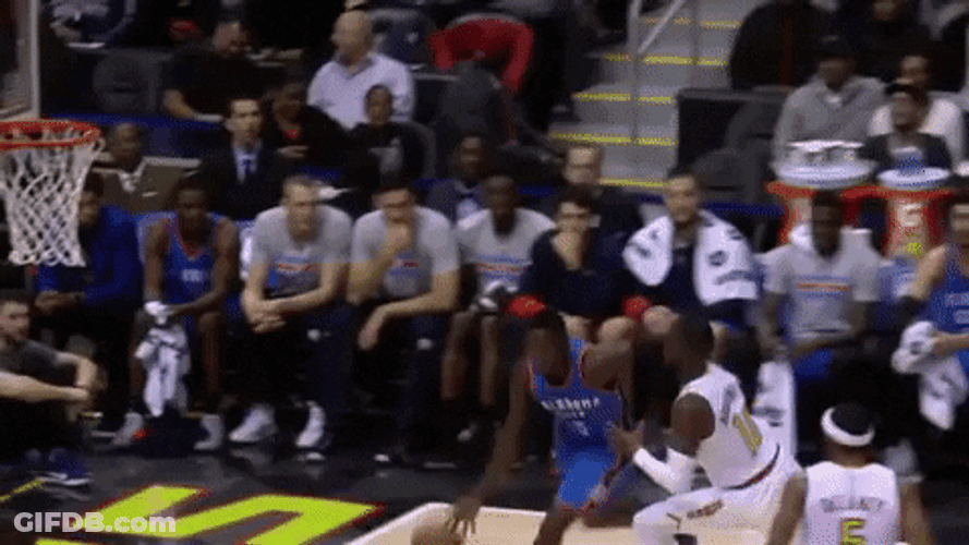 Oklahoma Thunder Buddy Russell Westbrook Dunk GIF